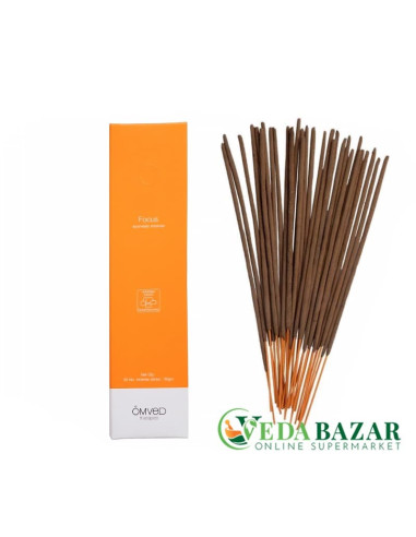 Аюрведические ароматические палочки для медитации Фокус (Focus Ayurvedic Incense Sticks) 30 шт, Омвед (OmVed)