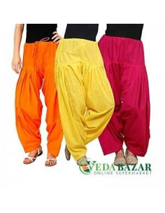 Женские хлопковые алладины три цвета (Women's cotton aladdins three colors), 3 шт. в упаковке
