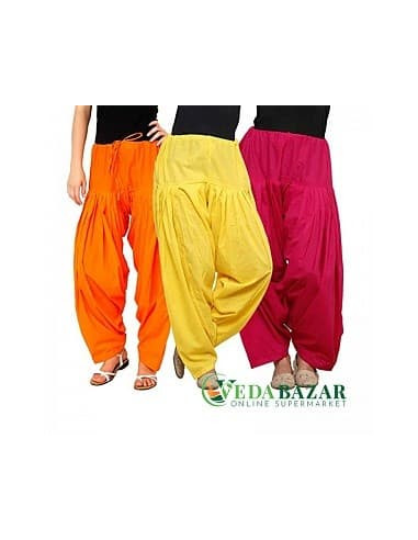 Женские хлопковые алладины три цвета (Women's cotton aladdins three colors), 3 шт. в упаковке
