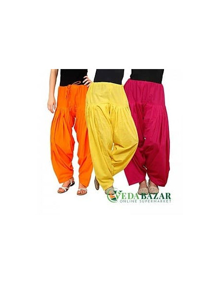 Женские хлопковые алладины три цвета (Women's cotton aladdins three colors), 3 шт. в упаковке