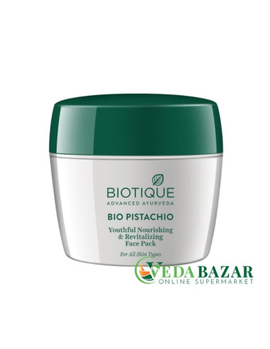 Маска для сияющего цвета лица Био Пистачио (Bio Pistachio Revitalizing Face Pack) 175 гр, Биотик (Biotique)