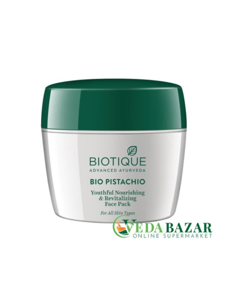 Маска для сияющего цвета лица Био Пистачио (Bio Pistachio Revitalizing Face Pack) 175 гр, Биотик (Biotique)