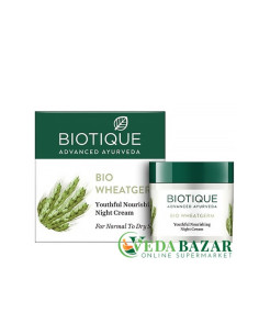 Био виатгерм, питательный ночной крем (Bio wheatgerm nourishing night), 50 гр., Биотик (Biotique)