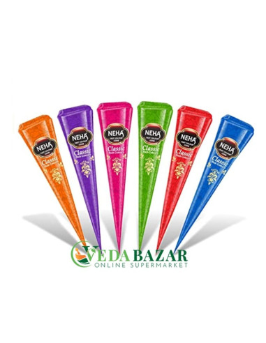 Цветная хна для мехенди (Classic Color), 12 конусов Неха Хербалс (Neha Herbals)