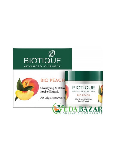 Пилинг - маска Био Пич, для глубокого очищения кожи и пор, (Bio Peach Peel-Off Mask), 50 гр, Биотик (Biotique)