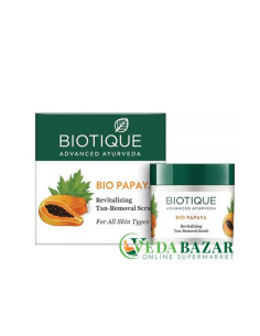 Био папайя, скраб для глубокого очищения кожи (Bio papaya scrub), 75 гр., Биотик (Biotique)