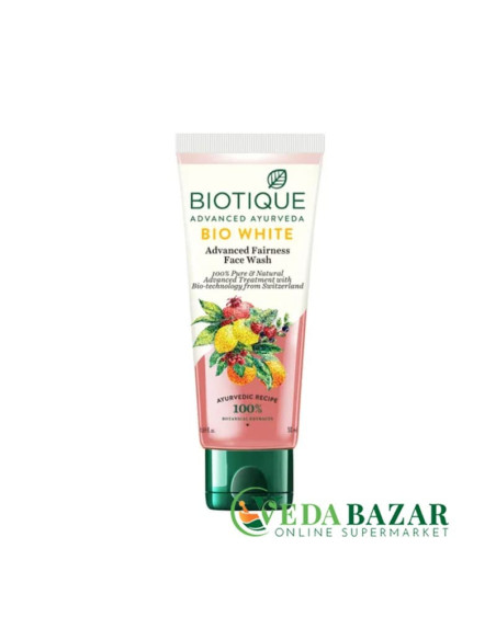 Био вайт, осветляющий гель для умывания, (Bio White Brightening Face Wash), 150 мл, Биотик (Biotique)