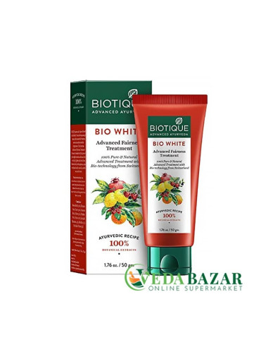 Био вайт, осветляющий крем для лица (Bio White Brightening Cream) 50 мл, Биотик (Biotique)