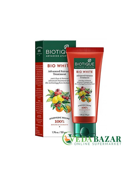 Био вайт, осветляющий крем для лица (Bio White Brightening Cream) 50 мл, Биотик (Biotique)