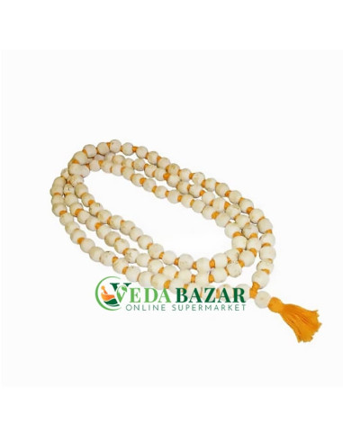 Четки из Нима (шлифованные), 108 бусин (Polished Neem Japa Mala), 5-10 мм, Ведабазар (Vedabazar)