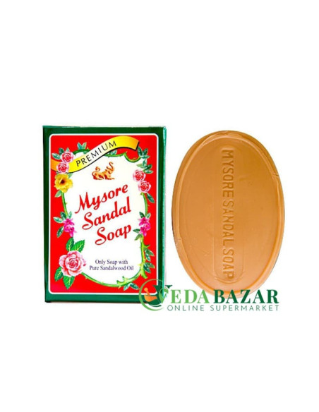 Сандаловое мыло, для питания и смягчения кожи, (Sandal Soap), 75 гр, Майсор (Mysore)