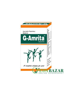 Джи-Амрита, для лечения гиперурикемии и подагры, (G-Amrita), 60 капсул, Шри Дханвантри Хербалс (Shree Dhanwantri Herbals)