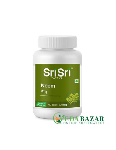 Ним, для лечения кожных заболеваний, Neem, 60 таб, Шри Шри Таттва (Sri Sri Tattva)