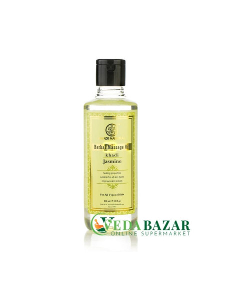 Кхади жасмин, массажное масло с травами и жасмином, (Khadi Jasmine), 210 мл, Кхади (Khadi)
