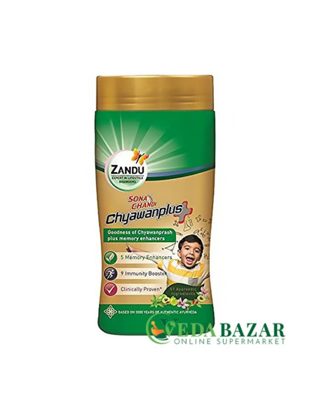 Чаванпраш Сона Чанди Чаван Плюс (Chyawanplus Sona Chandi), 450 гр, Занду (Zandu)