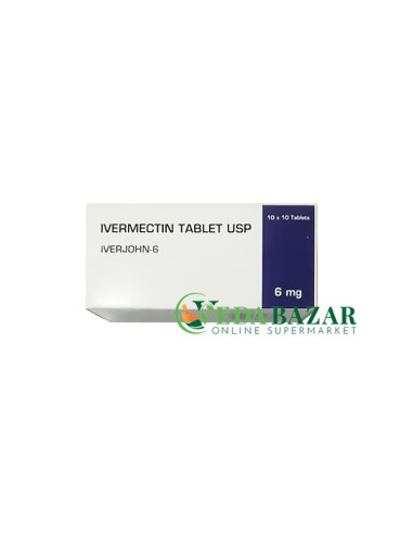 Антипаразитарное Средство Иверджон-6 (Iverjohn-6 Ivermectin), 100 Таб, Джон Ли (John Lee)