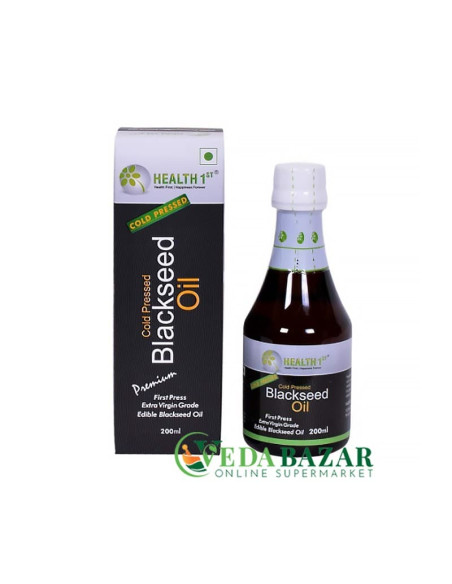 Масло черного тмина, холодного отжима, (Cold Pressed Black Seed Oil), 200 мл, Хэлс 1-й (Health 1st)