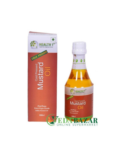 Масло Горчичное Холодного Отжима (Cold Pressed Mustard Oil), 200 Мл, Хелтх 1 (Health 1st)