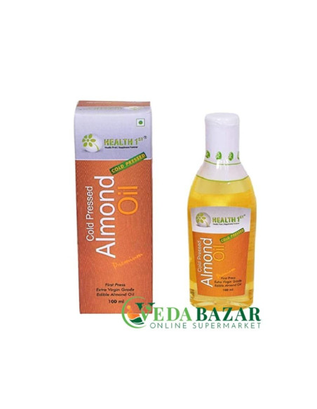 Миндальное масло холодного отжима (Cold Pressed Almond Oil), 100 мл, Хилт 1 (Health 1st)