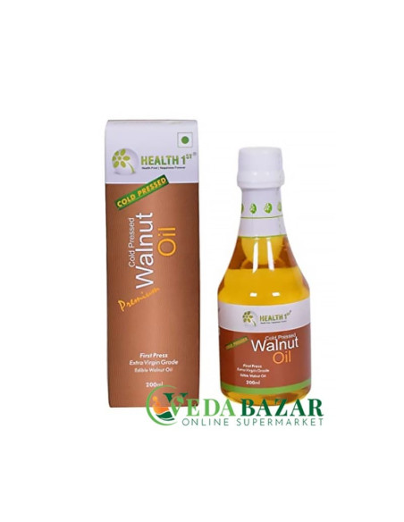 Масло грецкого ореха холодного отжима (Cold pressed Walnut oil), 200 мл, Хилт 1 (Health 1st)