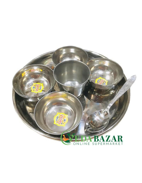 Посуда для предложения пищи, диаметр тарелки 20 см (Dishes for offering food), 370 гр, Индия (India)