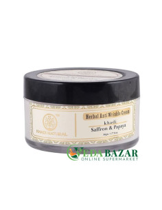 Крем против морщин с шафраном и папайей (Saffron & Papaya Anti Wrinkle Cream) 50 гр, Кхади (Khadi)