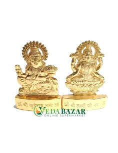Сувенир Статуэтка Лакшми и Кубера, (Lakshmi Kuber Statue), 6,5 См х 4,5 См х 1 См, 60 Гр, Дженерик (Generic)