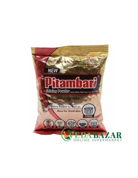 Порошок для Очистки Меди, Бронзы, Латуни, Серебра Питамбари (Pitambari Shining Powder), 200 Гр, Индия (India)