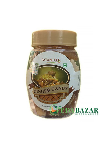 Имбирные Конфеты (Ginger Candy), в Тростниковом Сахаре, 100 Гр, Патанджали (Patanjali)
