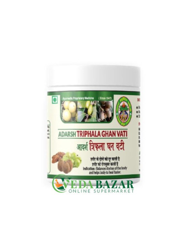 Купить Трифала Гхан Вати (Triphala Ghan Vati), 50 Гр, Адарш (Adarsh)