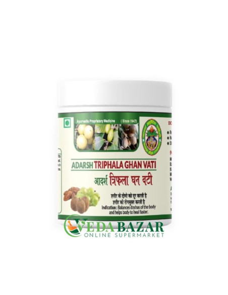 Купить Трифала Гхан Вати (Triphala Ghan Vati), 50 Гр, Адарш (Adarsh)