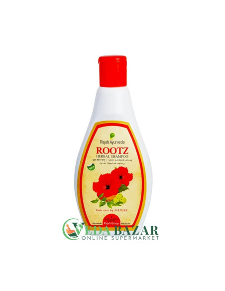 Натуральный Шампунь для Волос Рутз (Rootz), 200 Мл, Раджах Аюрведа (Rajah Ayurveda)