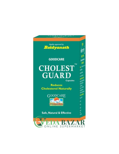 Препарат от Высокого Холестерина Чолест Гуард (Cholest Guard), 60 Кап, Баидьянатх (Baidyanath)