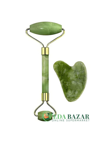 Роллер-Массажер для Лица из Нефрита (Jade Stone Facial Roller), Индия (India)