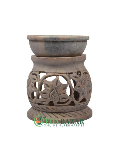 Аромалампа из мыльного камня (Soapstone Oil Diffuser), 10.2х8 см, Индия (India)