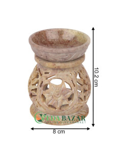 Аромалампа из мыльного камня (Soapstone Oil Diffuser), 10.2х8 см, Индия (India) 2