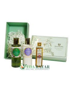 Подарочный Набор Для Укрепления Волос "Трио", (Hair Health Boosters Gift Set), Джаст Хербс (Just Herbs)