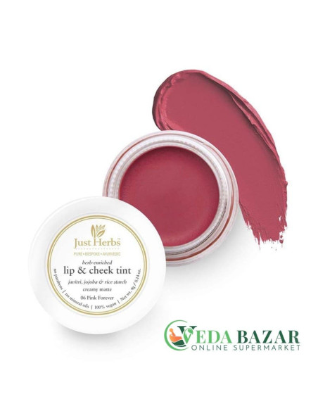Тинт "Лип энд Чик", (Herb Enriched Lip & Cheek Tint), 4 Гр, Для Губ И Щёк, Джаст Хербс (Just Herbs)