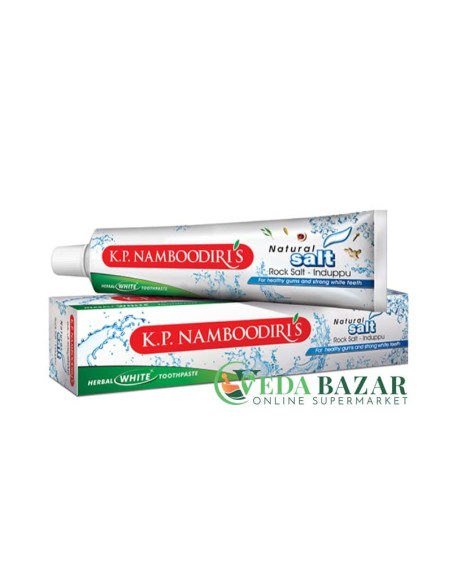 Травяная Зубная Паста с Натуральной Горной Солью (Herbal White Toothpaste), 150 Гр, К.П Намбудирис (K.P.Namboodiri's)
