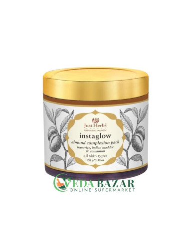 Маска для Глубокого Очищения Лица "Инстаглоу" (Facial Mask "Instaglow"), С Миндалем,150 Гр, Джаст Хербс (Just Herbs)