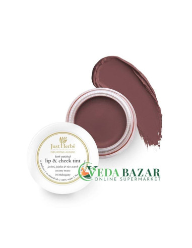 Тинт "Lip & Cheek", (Herb Enriched Lip & Cheek Tint), 4 Гр, Для Губ И Щёк, Джаст Хербс (Just Herbs)