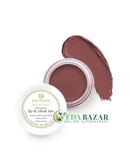 Тинт "Lip & Cheek", (Herb Enriched Lip & Cheek Tint), 4 Гр, Для Губ И Щёк, Джаст Хербс (Just Herbs)