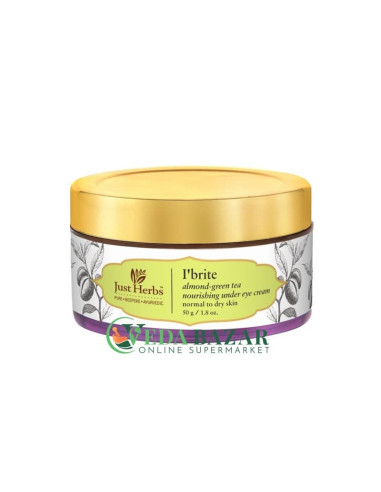 Питательный Крем "Айбрайт" (Nutritious cream "I'Brite"), с Миндалем и Зеленым Чаем, 50 Гр, Джаст Хербс (Just Herbs)