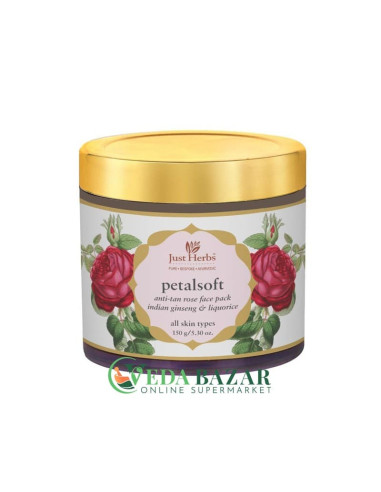 Солнцезащитная Маска для Лица "Петалсофт" (Face mask "Petalsoft"), 150 Гр, Джаст Хербс (Just Herbs)