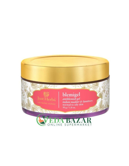 Гель Для Лица "Blemigel" (Face gel "Blemigel"), 50 Гр, Против Акне С Мареной И Фуминием,  Джаст Хербс (Just Herbs)
