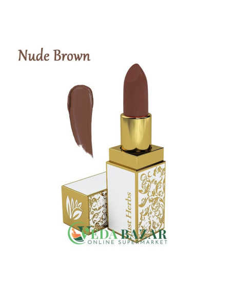 Аюрведическая Помада Херб Энричд (Herb Enriched Ayurvedic Lipstick), 4 гр, Джаст Хербс (Just Herbs)