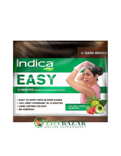 Темно-Коричневая Краска для Волос (Hair Colour Dark Brown), 25 Мл, Индика Изи (Indica Easy)