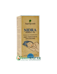 Трявяное Масло от Бессонницы Нидра (Nidra Herbal Oil), 50 Мл, Раджах Аюрведа (Rajah Ayurveda)