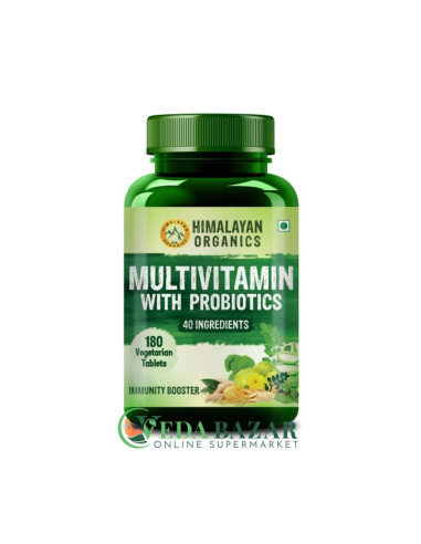 Мультивитамины (Multivitamins) с Пробиотиками, 180 Таб, Хималаян Органикс (Himalayan Organics)