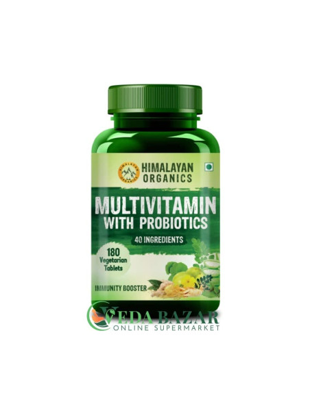Мультивитамины (Multivitamins) с Пробиотиками, 180 Таб, Хималаян Органикс (Himalayan Organics)